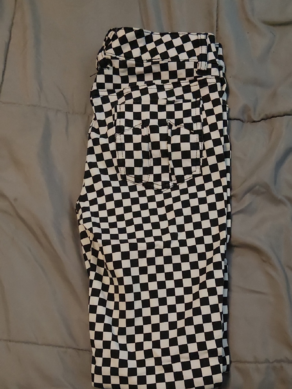 Tripp NYC Black and White Checkerboard Skinny Jeans